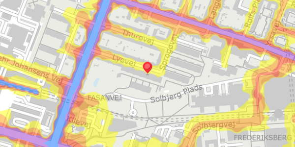 Trafikstøjkort på Lyøvej 22, 1. tv, 2000 Frederiksberg