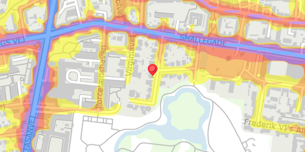 Trafikstøjkort på Steen Blichers Vej 12, 2000 Frederiksberg