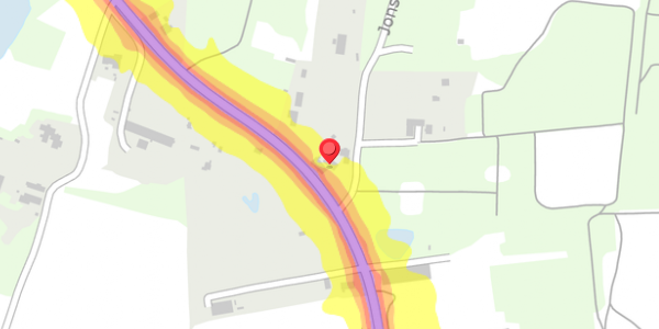 Trafikstøjkort på Jonstrupvej 152, 2750 Ballerup
