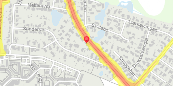 Trafikstøjkort på Jonstrupvej 203, . , 2750 Ballerup