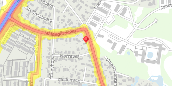 Trafikstøjkort på Jonstrupvej 231, . , 2750 Ballerup