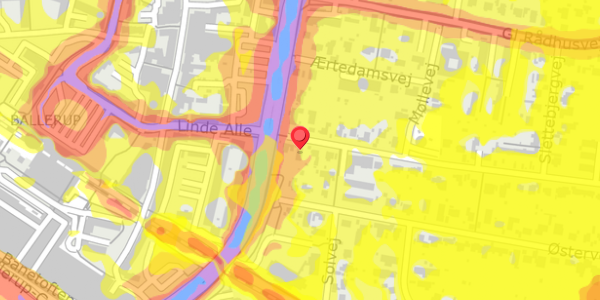 Trafikstøjkort på Linde Alle 12A, . , 2750 Ballerup