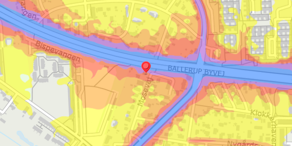 Trafikstøjkort på Mosevej 37, . , 2750 Ballerup