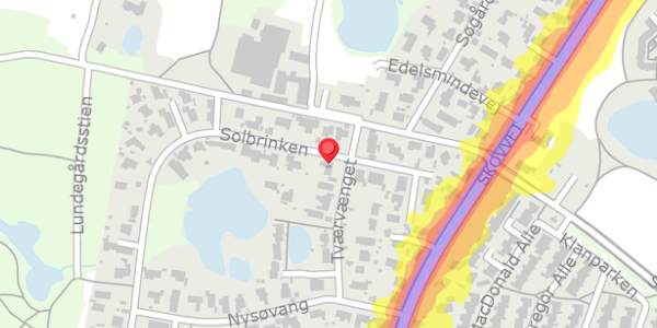 Trafikstøjkort på Solbrinken 5, . , 2750 Ballerup