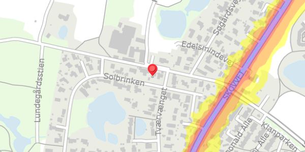 Trafikstøjkort på Solbrinken 10, . , 2750 Ballerup