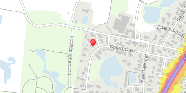 Trafikstøjkort på Solbrinken 26, . , 2750 Ballerup