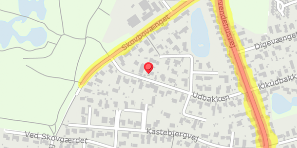 Trafikstøjkort på Udbakken 9, . , 2750 Ballerup