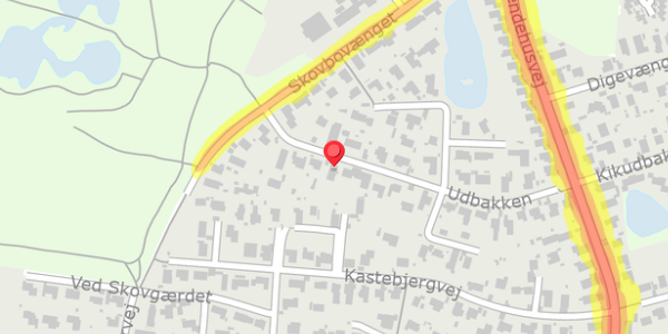 Trafikstøjkort på Udbakken 10, . , 2750 Ballerup