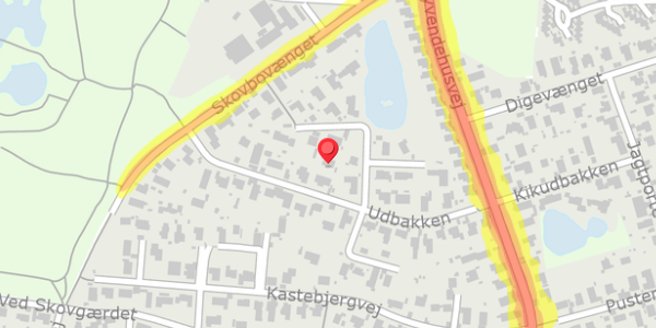 Trafikstøjkort på Udbakken 13, . , 2750 Ballerup