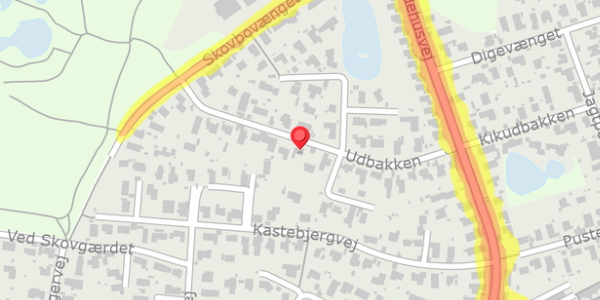Trafikstøjkort på Udbakken 18, . , 2750 Ballerup