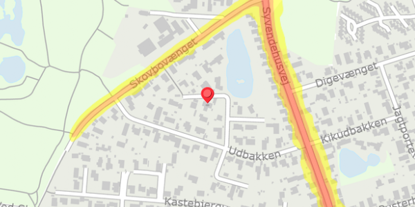 Trafikstøjkort på Udbakken 19, . , 2750 Ballerup