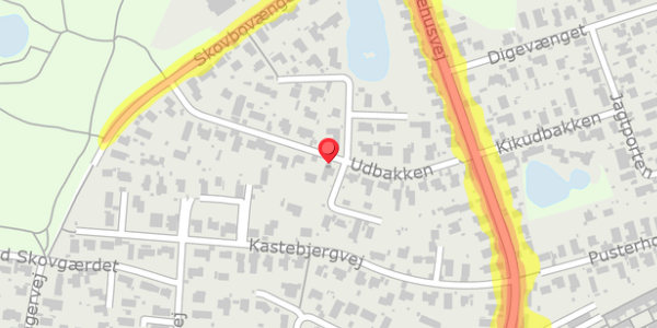 Trafikstøjkort på Udbakken 22, . , 2750 Ballerup