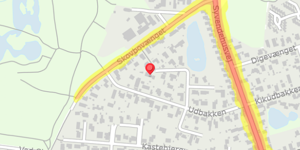 Trafikstøjkort på Udbakken 23, . , 2750 Ballerup