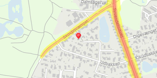 Trafikstøjkort på Udbakken 25, . , 2750 Ballerup