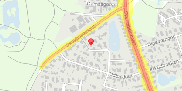 Trafikstøjkort på Udbakken 27, . , 2750 Ballerup