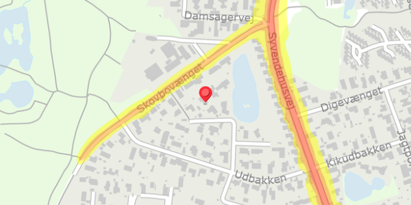 Trafikstøjkort på Udbakken 29, . , 2750 Ballerup