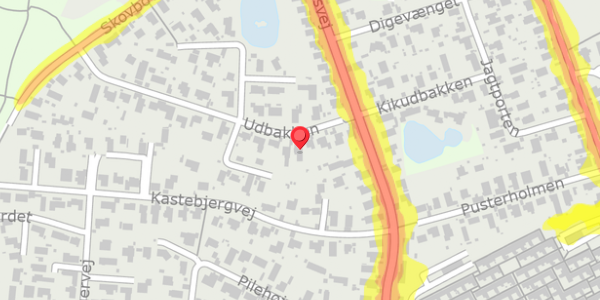 Trafikstøjkort på Udbakken 30, . , 2750 Ballerup