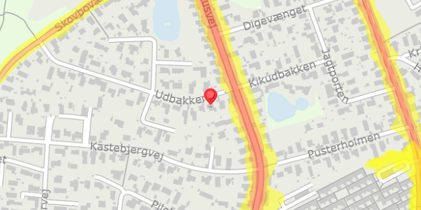 Trafikstøjkort på Udbakken 32, . , 2750 Ballerup
