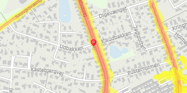 Trafikstøjkort på Udbakken 36, . , 2750 Ballerup