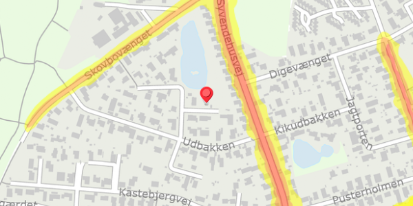 Trafikstøjkort på Udbakken 37, . , 2750 Ballerup