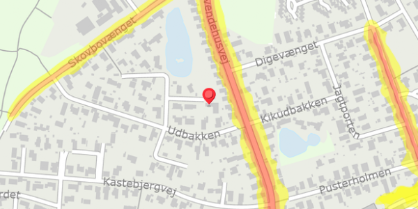 Trafikstøjkort på Udbakken 39, . , 2750 Ballerup