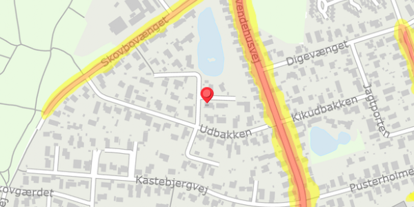 Trafikstøjkort på Udbakken 45, . , 2750 Ballerup