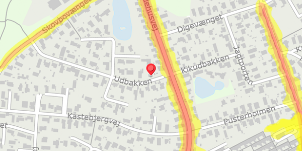Trafikstøjkort på Udbakken 53, . , 2750 Ballerup