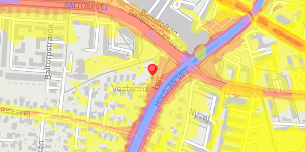 Trafikstøjkort på Vestermarken 2A, 2750 Ballerup