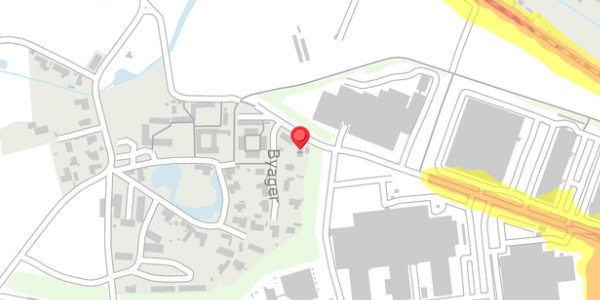 Trafikstøjkort på Byager 1, 2750 Ballerup
