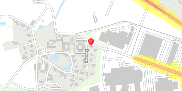 Trafikstøjkort på Byager 3, 2750 Ballerup
