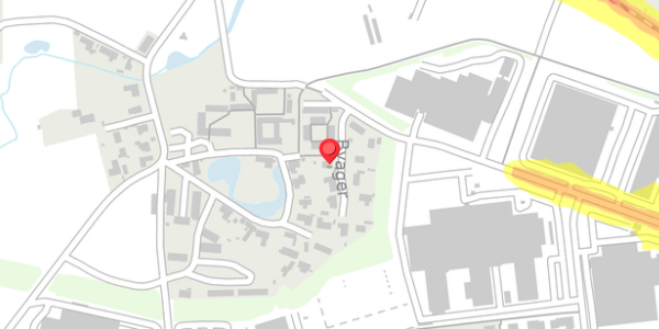 Trafikstøjkort på Byager 21, 2750 Ballerup
