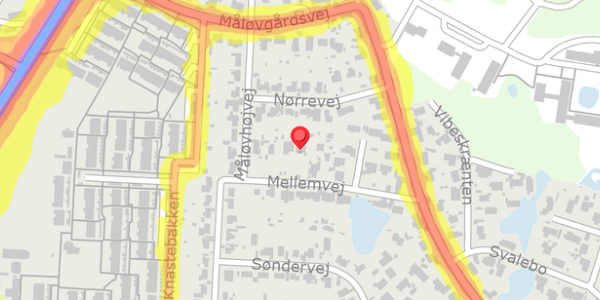 Trafikstøjkort på Mellemvej 7, . , 2750 Ballerup