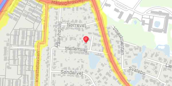 Trafikstøjkort på Mellemvej 13, . , 2750 Ballerup