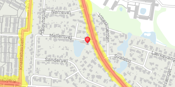 Trafikstøjkort på Mellemvej 16, . , 2750 Ballerup