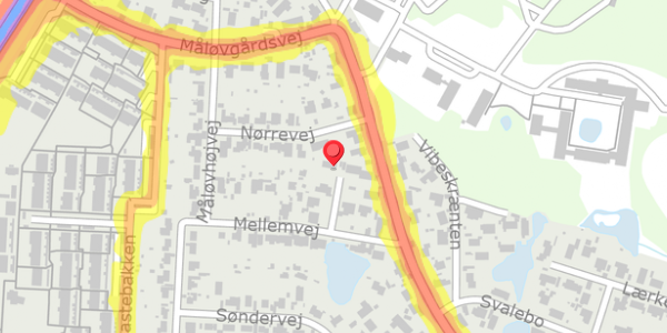 Trafikstøjkort på Mellemvej 17, . , 2750 Ballerup