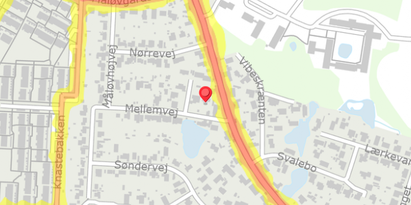 Trafikstøjkort på Mellemvej 25, . , 2750 Ballerup