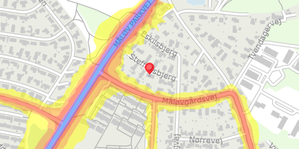 Trafikstøjkort på Steffensbjerg 5, . , 2750 Ballerup