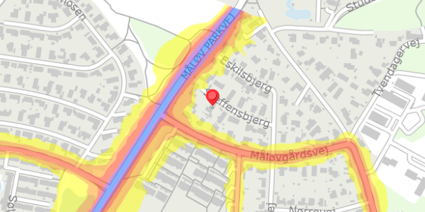 Trafikstøjkort på Steffensbjerg 9, . , 2750 Ballerup