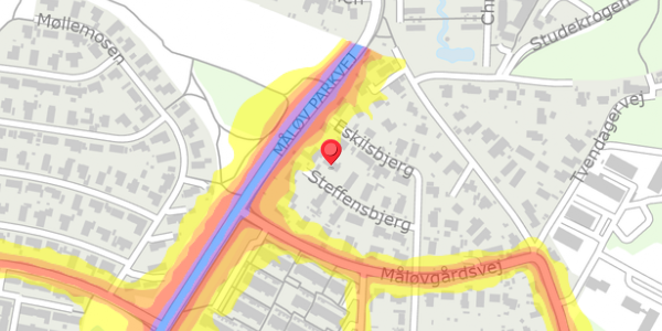 Trafikstøjkort på Steffensbjerg 10, . , 2750 Ballerup