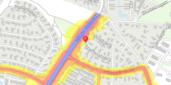 Trafikstøjkort på Steffensbjerg 12, . , 2750 Ballerup