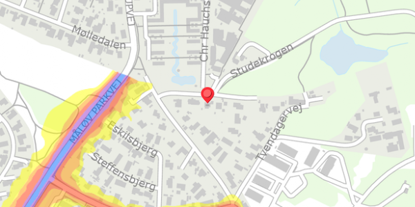 Trafikstøjkort på Studekrogen 6, 2750 Ballerup