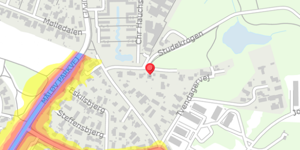 Trafikstøjkort på Studekrogen 8, 2750 Ballerup