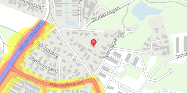 Trafikstøjkort på Studekrogen 14, . , 2750 Ballerup