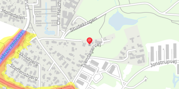 Trafikstøjkort på Studekrogen 18, 2750 Ballerup