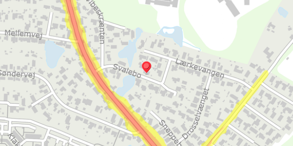 Trafikstøjkort på Svalebo 11, . , 2750 Ballerup
