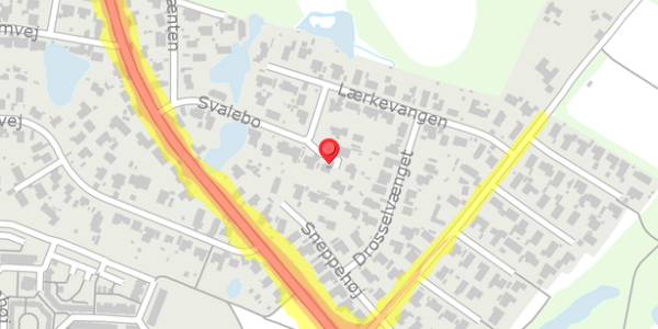 Trafikstøjkort på Svalebo 20, . , 2750 Ballerup