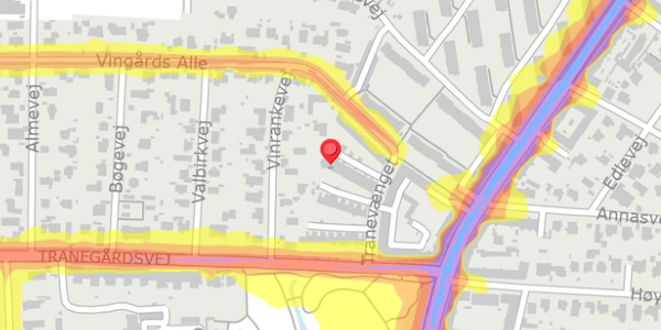 Trafikstøjkort på Agavevej 15, . , 2900 Hellerup