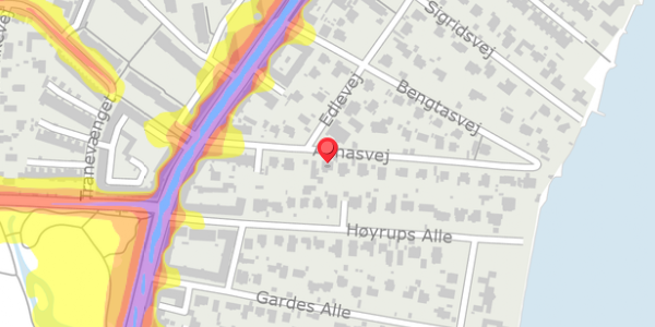 Trafikstøjkort på Annasvej 12, . , 2900 Hellerup