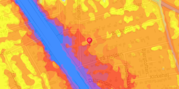 Trafikstøjkort på Bakkedal 25, . , 2900 Hellerup