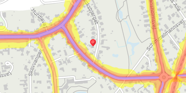 Trafikstøjkort på Bloksbjerget 3, 2930 Klampenborg